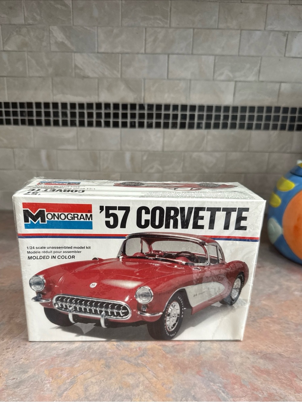 Monogram '57 Corvette Model Kit - Red & White SEALED